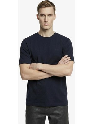 Boss Bisiklet Yaka Siyah Erkek T-Shirt TE_INTERLOCK_50554790