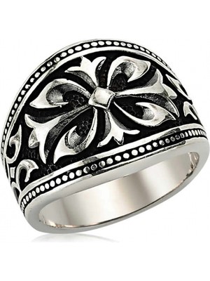 Supertrend Gümüş Desenli Erkek Yüzük