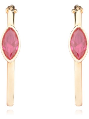 Cetaş Jewelry Cetaş Eterna 14 Ayar Altın Taşlı Küpe