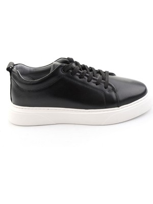 Bambi Siyah Hakiki Deri Erkek Sneaker E01082102043