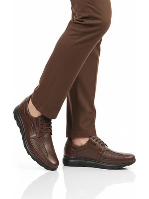 Ayakmod Premium Kahve Hakiki Deri Anatomik Erkek Casual Ayakkabı 506 M