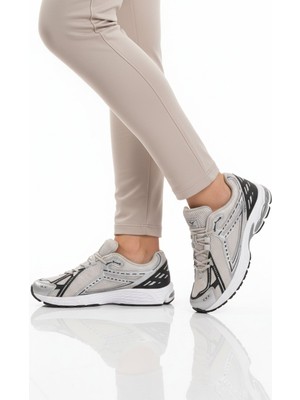 Walkway Buz Gri Fileli Hafif Esnek Hafızalı Taban Unisex Spor Ayakkabı Ruth G