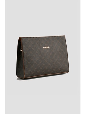 Armine Noktalı Çanta Kahverengi