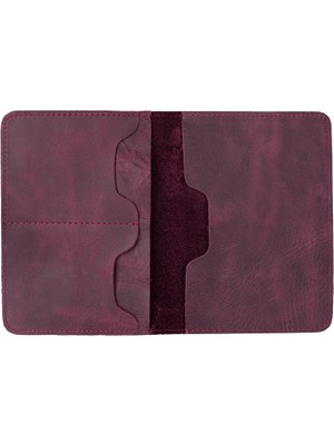 BloominBag Viaggio Voyager Venezia Red Deri Pasaport ve Kart Kılıfı