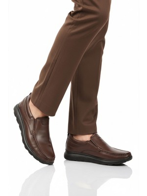 Ayakmod Premium Kahve Hakiki Deri Anatomik Erkek Casual Ayakkabı 2406 M