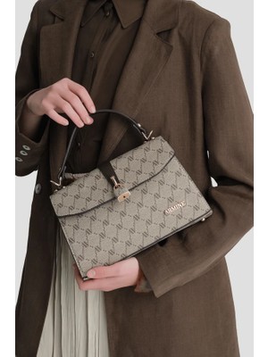 Armine Noktalı Çanta Vizon