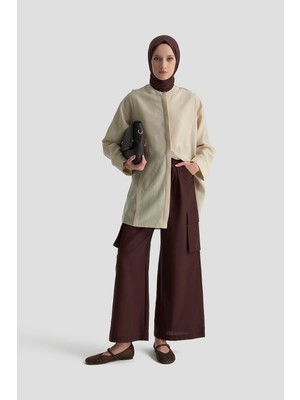 Armine Hakim Yaka Lyocell Tunik Kum