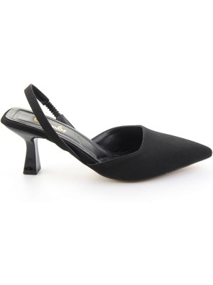Bambi Mat Siyah  Kadın Klasik Topuklu Ayakkabı K01953004538