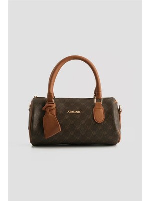 Armine Noktalı Çanta Kahverengi