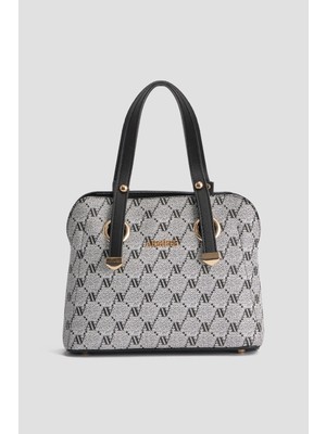 Armine Noktalı Çanta Gri