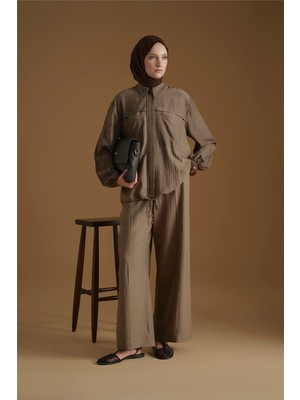 Armine Rayon Karışımlı Takım Haki