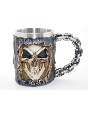 Store Mania Paslanmaz Çelik Kurukafa Kupa Bardak STRMIA-RSTTT34