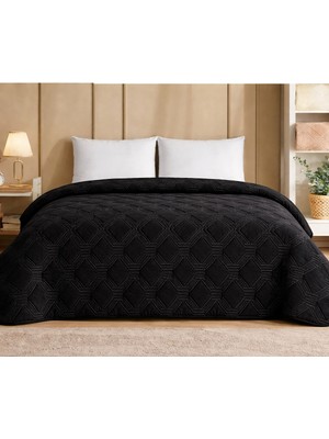 Özdilek Trendy Embos Çift Kişilik Battaniye (220X240)-ART Deco Jet Black