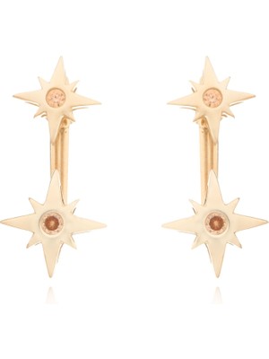Cetaş Jewelry Cetaş Polaris 14 Ayar Altın Kutup Yıldızı Küpe