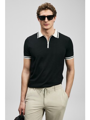 Lufian Dean Erkek Modal Karışımlı Kazak Siyah