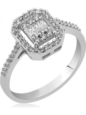 Supertrend Gümüş Baget Kesim Bayan Yüzük