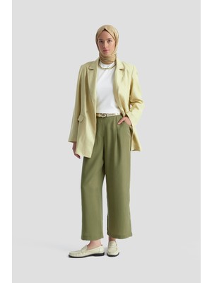 Armine Tencel Palazzo Pantolon Haki