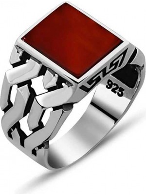 Supertrend Gümüş Akik Taşlı Erkek Yüzük