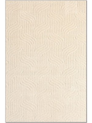 Halımax Mood MP1003 Shaggy Halı Yumuşak Tüylü Kaymaz Taban Modern Yolluk Salon Halısı Krem