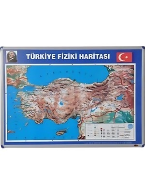 Panda Türkiye Fiziki Haritası (Alüminyum Çerçeve)