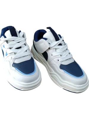Cool Jacop Flt Çocuk Bağcıklı Sneaker Spor Beyaz - Lacivert