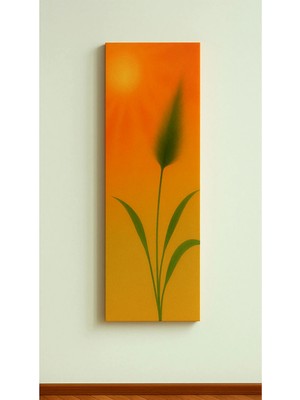 Kanvaspera Salkımlı Bitki Başağı - Kanvas Tablo - Tabiat Temalı, Dikey, Dikdörtgen, Uzun, Ince Duvar Dekorasyonu