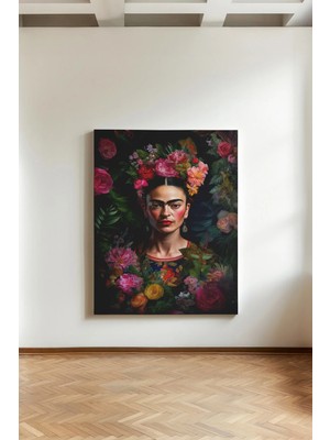 Kanvaspera Frida Kahlo - Kanvas Tablo - Estetik ve Sembolik Kadın Temalı Duvar Dekorasyonu