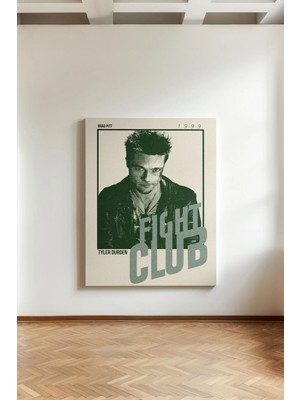 Kanvaspera Fight Club - Kanvas Tablo - Brad Pitt, Edward Norton, Sinema Afişi Film Temalı Duvar Dekorasyonu