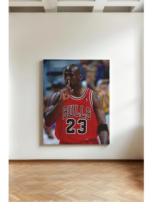 Kanvaspera Michael Jordan 23 Pozisyonu - Kanvas Tablo - Basketbol Yıldızı Siyah Beyaz Duvar Dekorasyonu