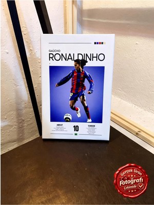 Kanvaspera Ronaldinho Afiş - Kanvas Tablo - Brezilyalı Futbol Ustası Duvar Dekorasyonu