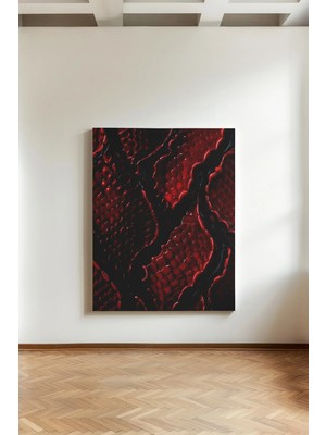 Kanvaspera Yılan Pulu Derisi - Kanvas Tablo - Çağdaş, Abstrakt ve Süsleyici Duvar Dekorasyonu