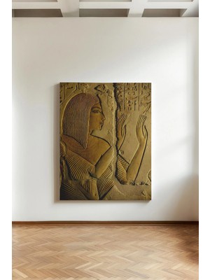 Kanvaspera Eski Mısır Hiyeroglifi - Kanvas Tablo | Antik Mısır Sanatı | Tarihsel Duvar Dekorasyonu