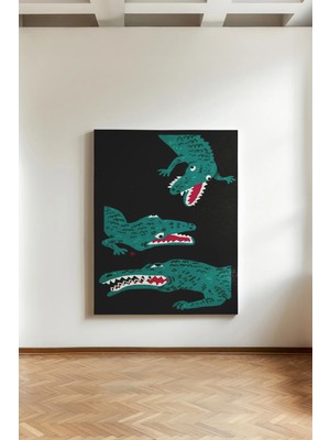 Kanvaspera Timsah Figürü - Kanvas Tablo