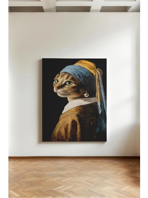 Kanvaspera Inci Küpeli Kız Taklidi - Kanvas Tablo