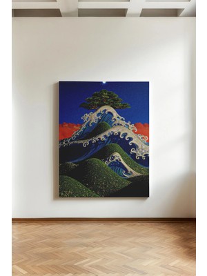 Kanvaspera Sallantılı Zirve Ağacı - Kanvas Tablo - Masalsı Peyzaj Duvar Dekorasyonu