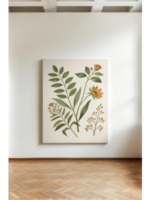 Kanvaspera Bitki Yaprak Çiçek Yalın - Kanvas Tablo