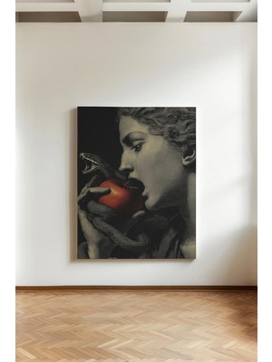 Kanvaspera Haram Elma - Kanvas Tablo - Yasaklı Meyve Efsanesi Duvar Dekorasyonu