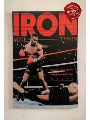 Kanvaspera Mike Tyson Demir Mike Afiş - Kanvas Tablo