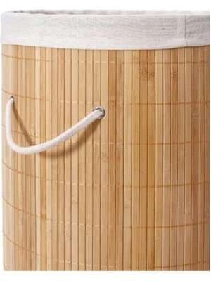 Nexgen Decohandy Yuvarlak Bambu Kirli Sepeti