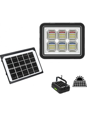 150W Güneş Enerjili Solar Kamp Feneri - Projektör WS-5570 Midastech