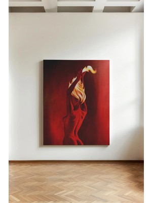 Kanvaspera Ateş Saçlı Kadın - Kanvas Tablo