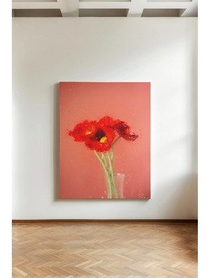 Kanvaspera Nemli Çiçek - Kanvas Tablo