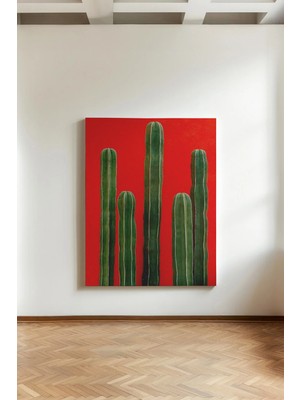 Kanvaspera Süsleyici Kaktüs - Kanvas Tablo