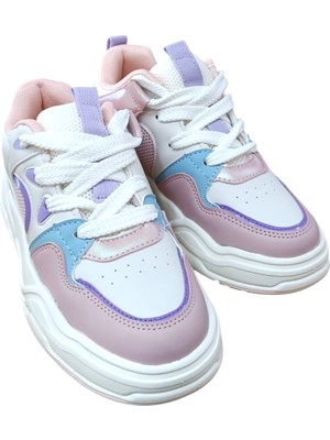 Cool Jacop Flt Çocuk Bağcıklı Sneaker Spor Beyaz - Pudra