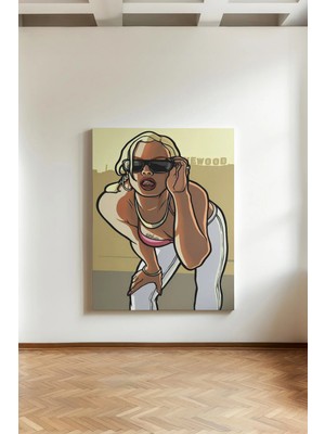 Kanvaspera Gta Serisi Oyun Afişi - Tablo Grand Theft Auto V, Vice City, San Andreas