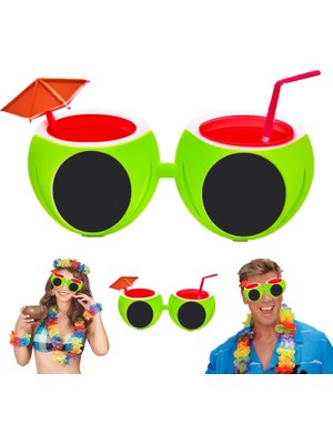 Karpuz Şekilli Tropikal Hawaii Yaza Merhaba Parti Gözlüğü Midastech