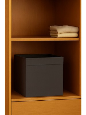 Prendi Home Antrasit Kapaksız Çok Amaçlı Düzenleyici Oyuncak Saklama Kutusu 30X30X30