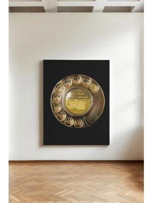 Kanvaspera Eski Telefon Düğmesi - Kanvas Tablo