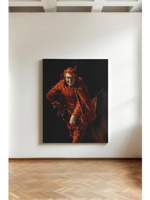 Kanvaspera Şeytan Mephisto - Kanvas Tablo - Zygmunt Ajdukiewicz, Antika Baskı, Gotik Sanat Eseri