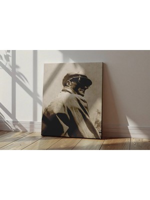 Kanvaspera M. Kemal Atatürk Türk Hava Yolları Seyahatinde - Kanvas Tablo - Nostaljik Duvar Dekorasyonu